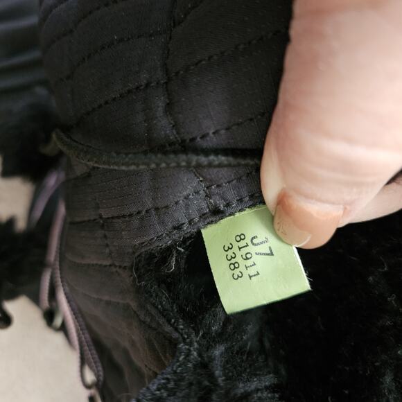 Womens Timberland MukLuk Style Boot Knee High Black Leather Nylon Pink Sole Sz 7 - Picture 11 of 13